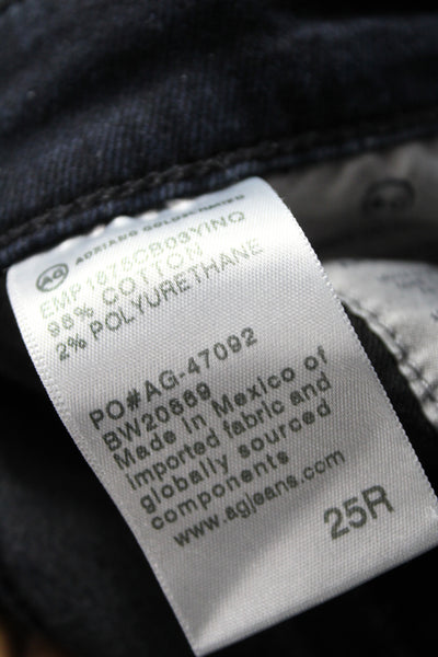 AG Adriano Goldschmied Womens Straight Jeans Blue High Rise Size 25