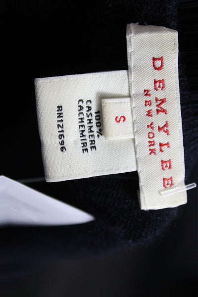 Demylee Womens 100% Cashmere Crewneck Pullover Sweater Black Size S