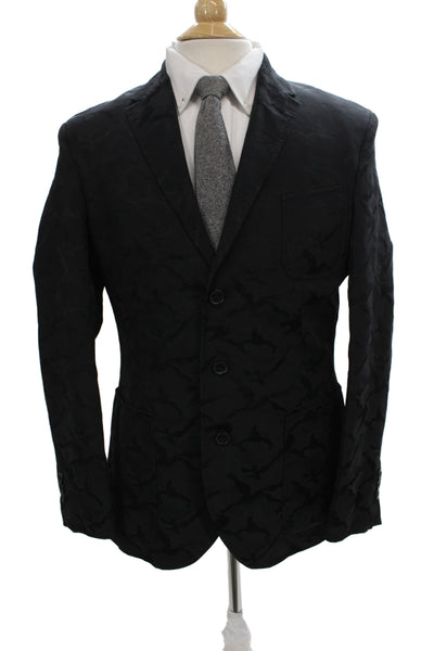 Neil Barrett Mens Military Blazer Black Camo Size 52