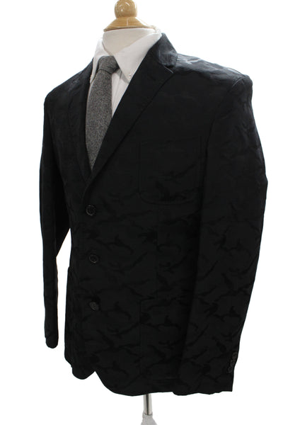Neil Barrett Mens Military Blazer Black Camo Size 52