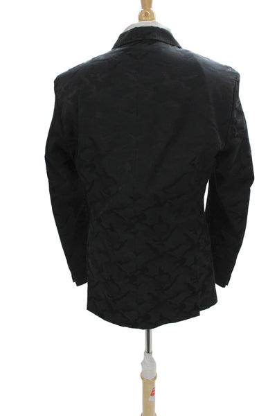 Neil Barrett Mens Military Blazer Black Camo Size 52