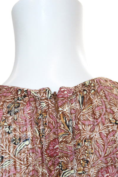 Vanessa Bruno Women Silk Floral Shift Dress Multicolor Size 36