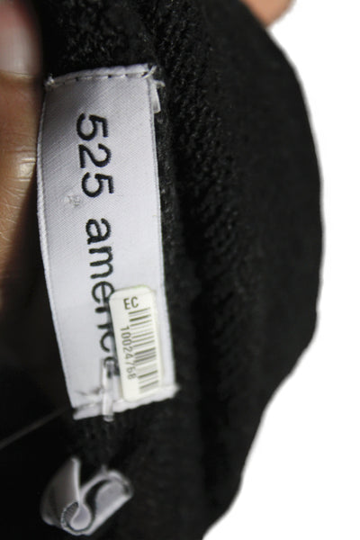 525 America Women V-Neck Pullover Black Viscose Long Sleeve Size XS