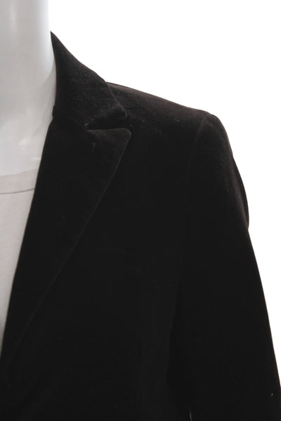 Theory Womens Velvet Collared Buttoned Long Sleeve Blazer Jacket Brown Size 6