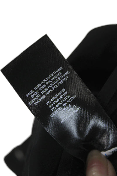 Babaton Womens Paperbag Pants Black Tie Waist Polyurethane Size 4