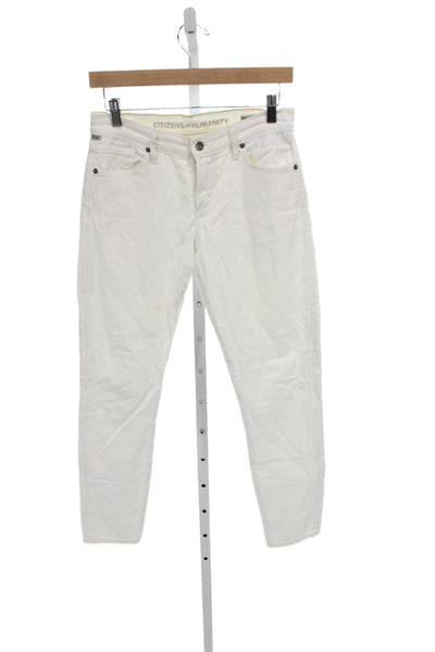 Citizens of Humanity Women Skinny White Cotton Jeans Size 26