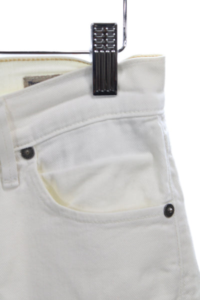 Citizens of Humanity Women Skinny White Cotton Jeans Size 26
