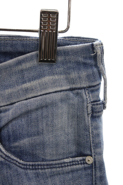 Mother Womens Skinny Mid Rise Jeans Blue 27in Inseam Size 26