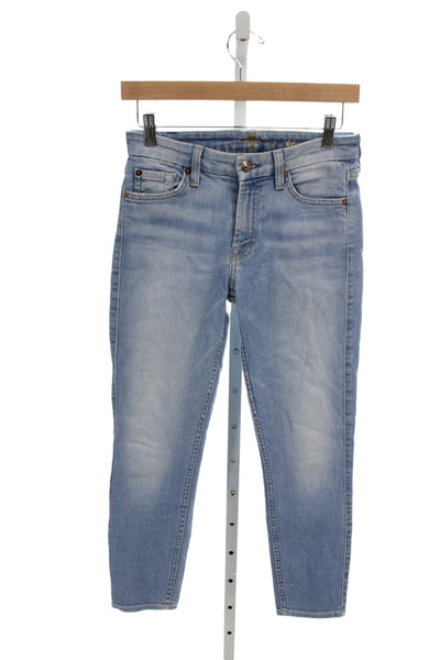 7 For All Mankind Womens Skinny Blue Jeans Size 26