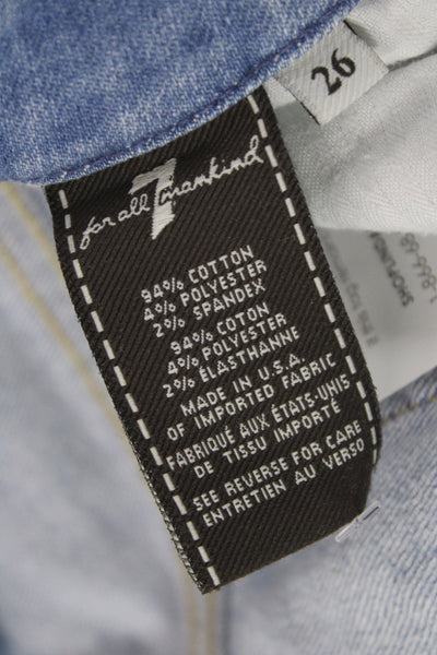 7 For All Mankind Womens Skinny Blue Jeans Size 26