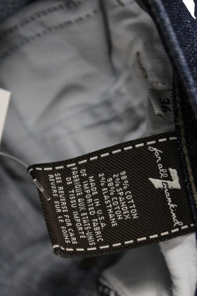 7 For All Mankind Mens Straight Jeans Blue Cotton Size 36