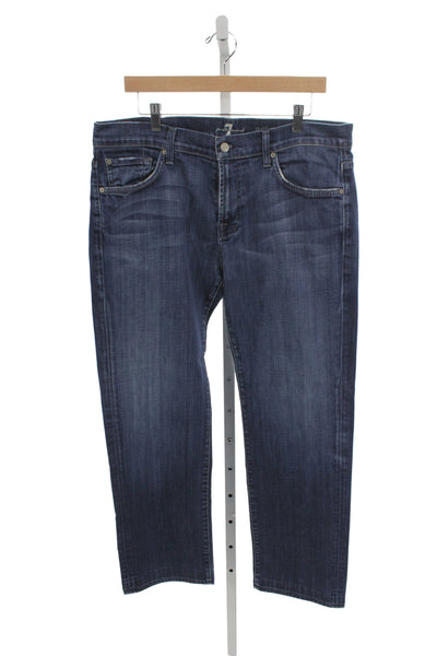 7 For All Mankind Mens Straight Jeans Blue Size 36