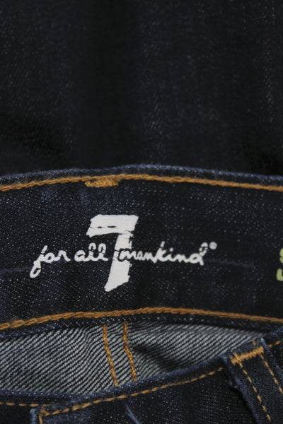 7 For All Mankind Mens Straight Blue Cotton Jeans Size 32
