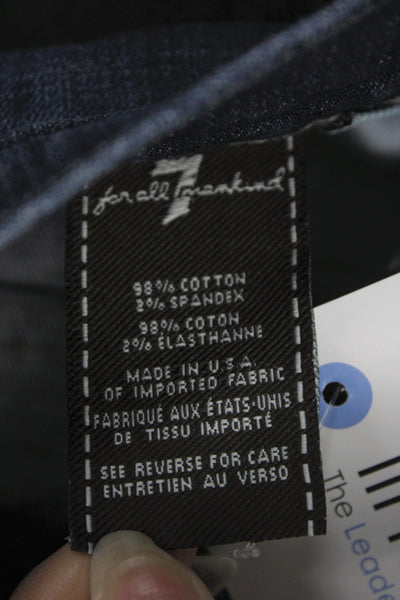 7 For All Mankind Mens Straight Jeans Blue Cotton Size 36