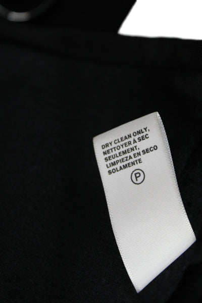 Standard James Perse Womens Basic Jacket Black Hooded Zip Long Sleeve Size 3