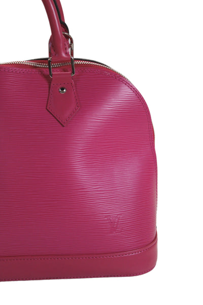 Louis Vuitton Womens Epi Leather Almna PM Shoulder Handbag Fuschia Pink