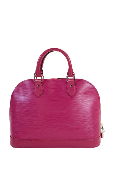 Louis Vuitton Womens Epi Leather Almna PM Shoulder Handbag Fuschia Pink