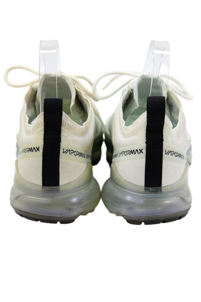 Nike Womens Lace Up Logo Mesh Vapor Max Running Sneakers White Size 7.5
