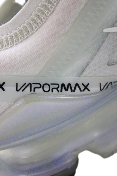 Nike Womens Lace Up Logo Mesh Vapor Max Running Sneakers White Size 7.5