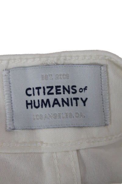 Citizens of Humanity Womens Utility White Shorts Regenerative Cotton Size 26