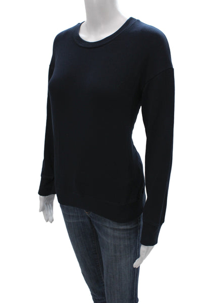 Stateside Women Pullover Sweater Blue Crew Neck Long Sleeve Modal Size M