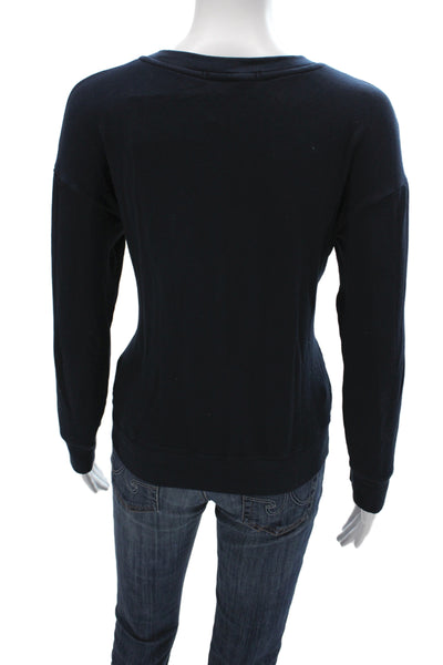 Stateside Women Pullover Sweater Blue Crew Neck Long Sleeve Modal Size M