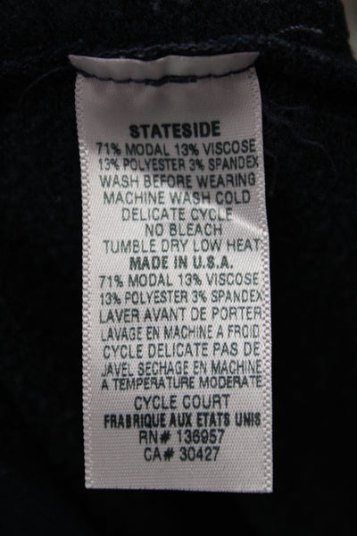 Stateside Women Pullover Sweater Blue Crew Neck Long Sleeve Modal Size M