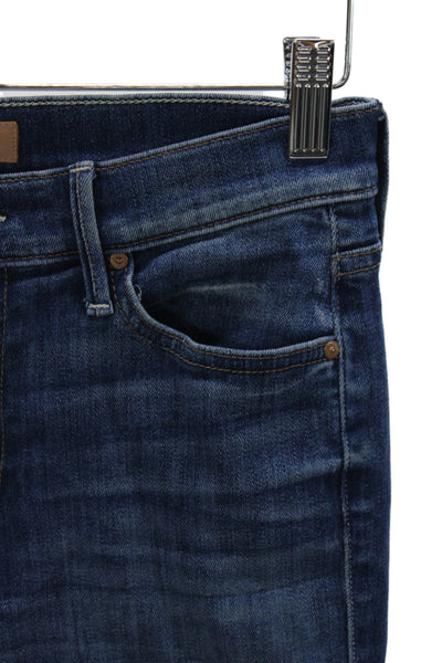 Mother Womens Cropped Mid Rise Blue Jeans Size 25