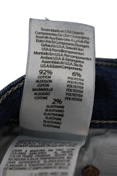 Mother Womens Cropped Mid Rise Blue Jeans Size 25