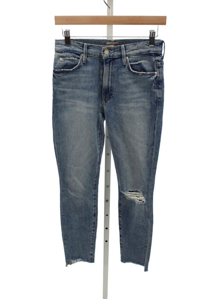 Mother Womens Ankle Blue Mid Rise Cotton Jeans 26in Inseam Size 25