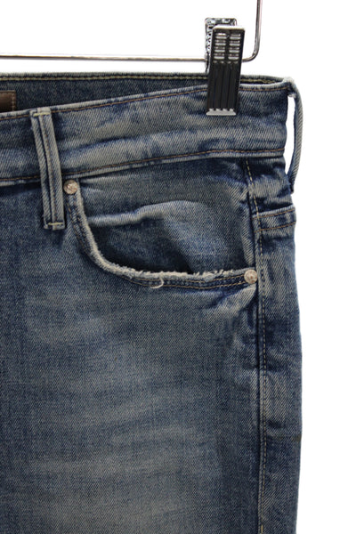Mother Womens Ankle Blue Mid Rise Cotton Jeans 26in Inseam Size 25