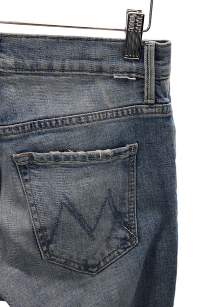 Mother Womens Ankle Blue Mid Rise Cotton Jeans 26in Inseam Size 25