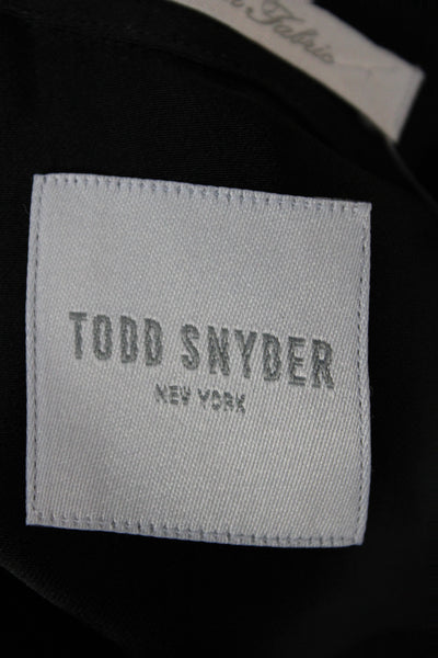 Todd Snyder Men Collared Button-Up Shirt Black Long Sleeve Size M
