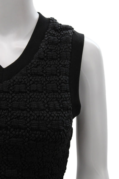 Kith Women Cropped Black Nylon V-Neck Sleeveless Tank Pullover Size XS