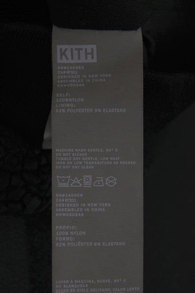Kith Women Cropped Black Nylon V-Neck Sleeveless Tank Pullover Size XS