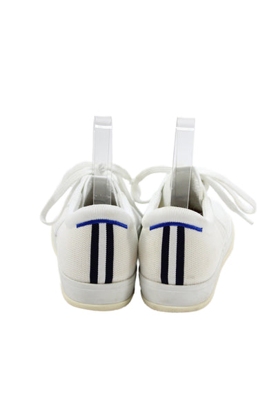 Rothys Womens Low Top Lace Up Walking Sneakers White Size 8