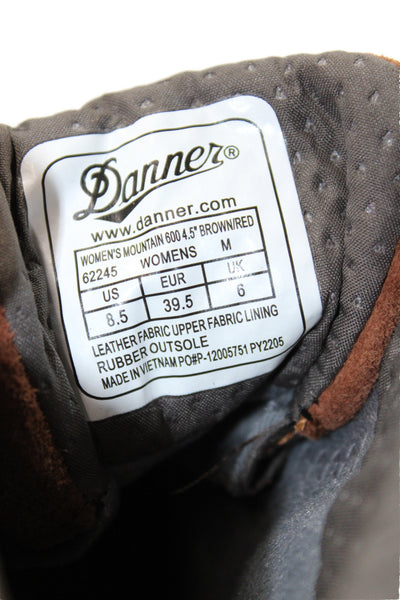 Danner Womens Suede Lace Up Mountain 600 Ankle Boots Brown Red Size 8.5