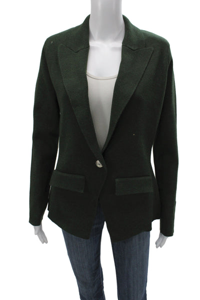 six/fifty Womens Basic Jacket Green Long Sleeve 88% Polyester Size S
