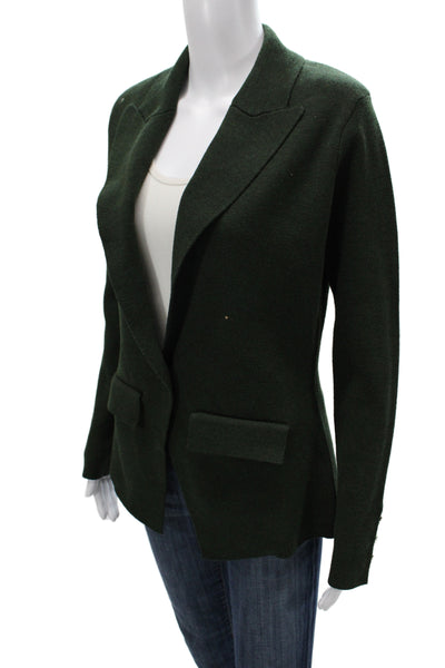 six/fifty Womens Basic Jacket Green Long Sleeve 88% Polyester Size S