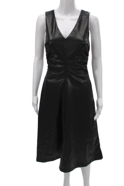 ASTR Women Fit & Flare Dress Black V-Neck Sleeveless Size S