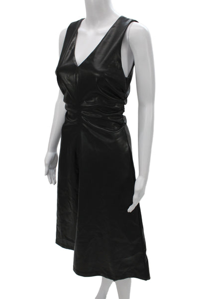 ASTR Women Fit & Flare Dress Black V-Neck Sleeveless Size S