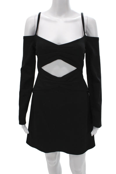 Alexis Womens Bodycon Short Black Sweetheart Long Sleeve Dress Size XL