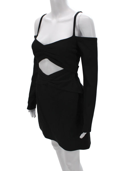 Alexis Womens Bodycon Short Black Sweetheart Long Sleeve Dress Size XL