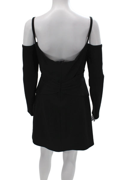 Alexis Womens Bodycon Short Black Sweetheart Long Sleeve Dress Size XL
