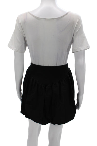 YFB Womens Mini Black Cotton Skirt Pull On Short Casual Size S