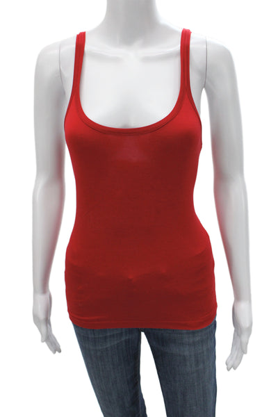 Max Mara Women Red Basic Sleeveless Scoop Neck Viscose Tank Size M