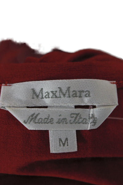 Max Mara Women Red Basic Sleeveless Scoop Neck Viscose Tank Size M