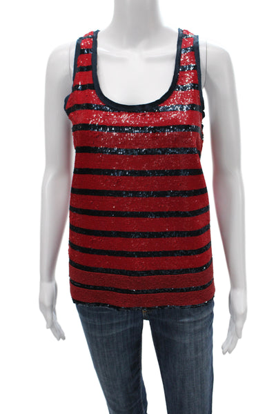 Polo Ralph Lauren Womens Striped Camisole Scoop Neck Black Polyester Top Size S