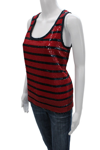 Polo Ralph Lauren Womens Striped Camisole Scoop Neck Black Polyester Top Size S