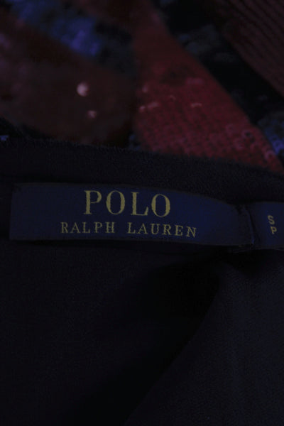 Polo Ralph Lauren Womens Striped Camisole Scoop Neck Black Polyester Top Size S